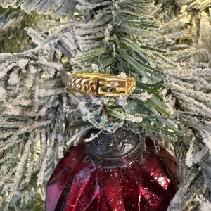 Fendi Gold Braided Ring